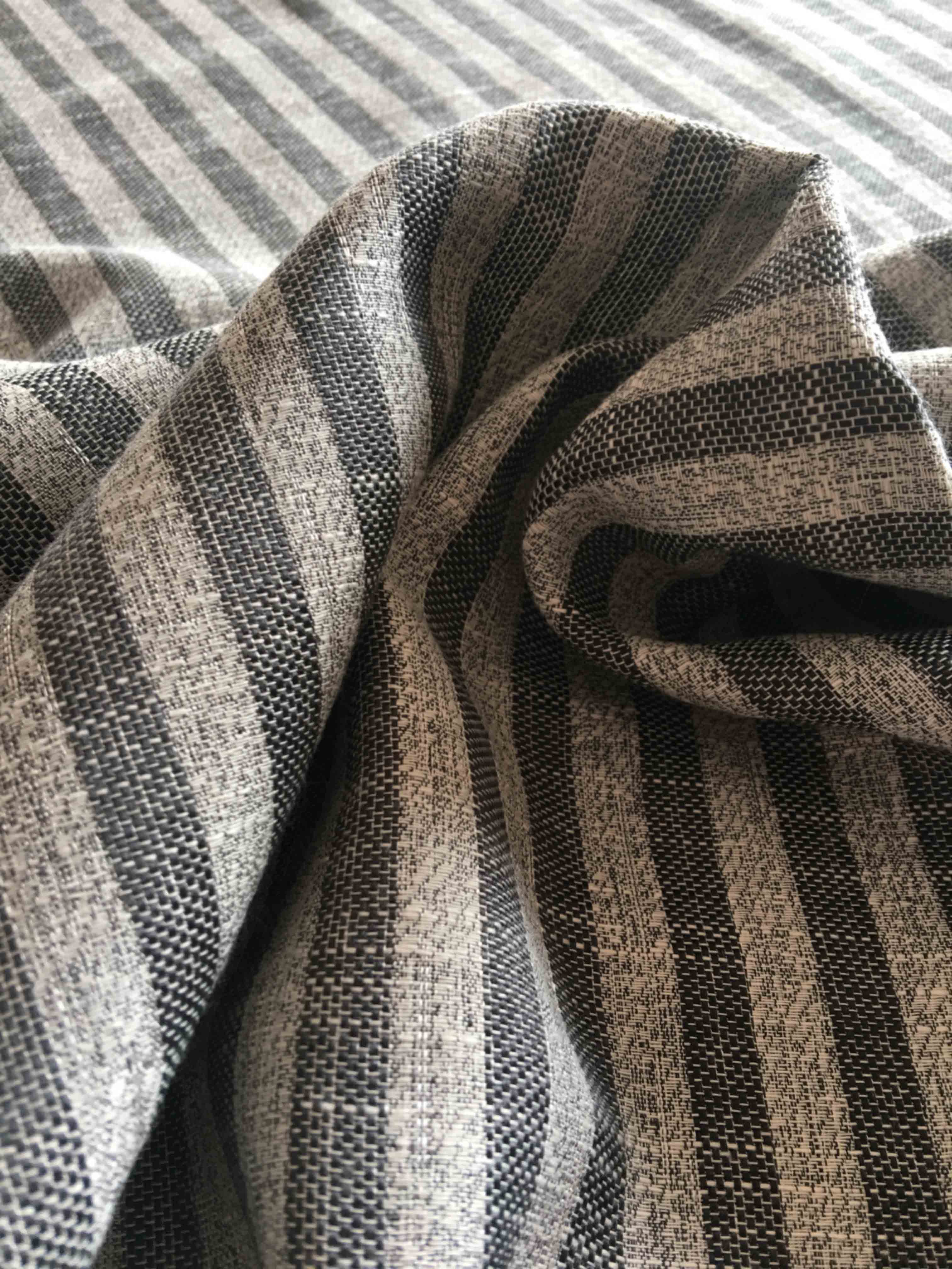 6010Stripes Jacquard Linen like Curtains