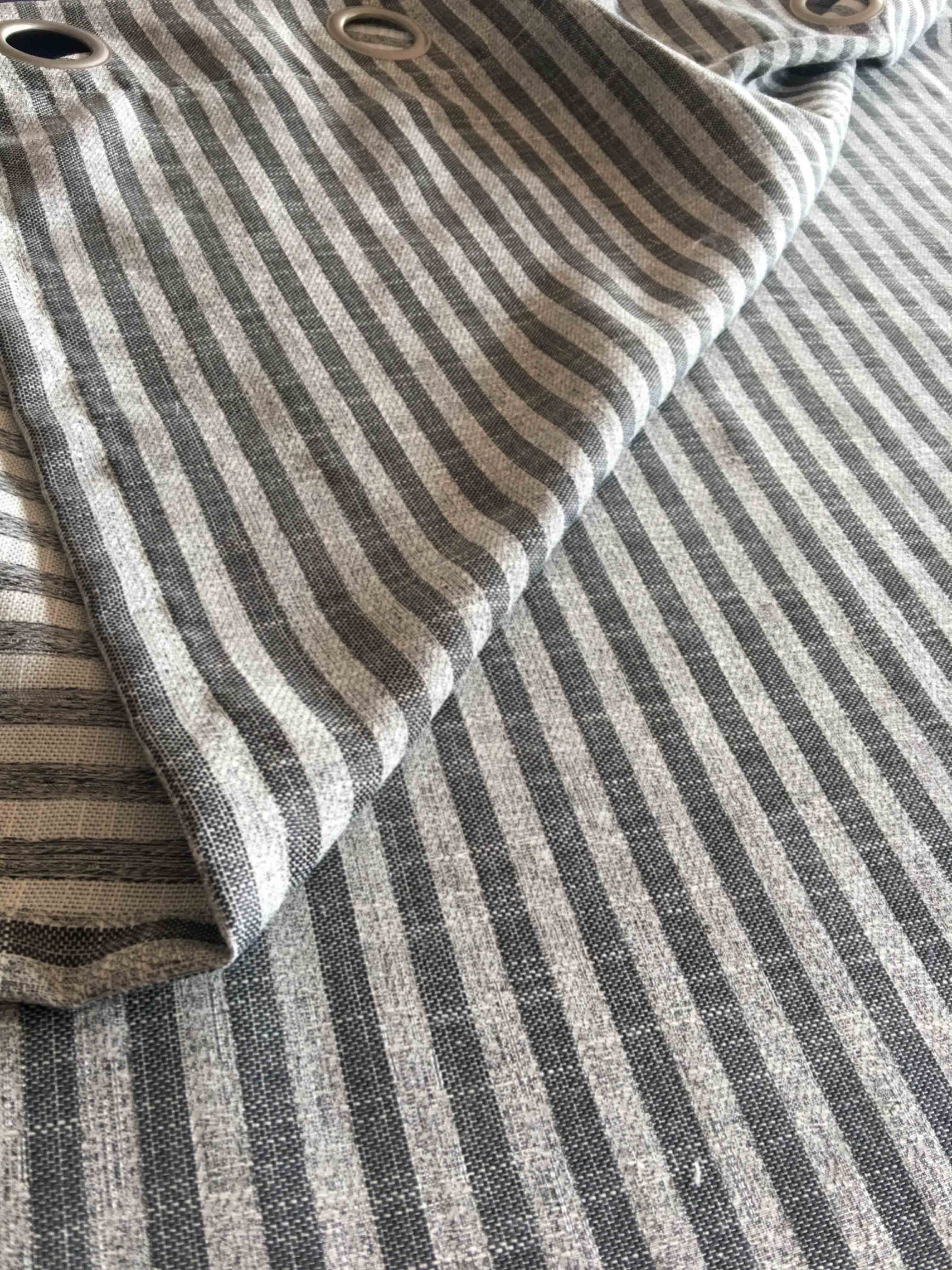 6010Stripes Jacquard Linen like Curtains